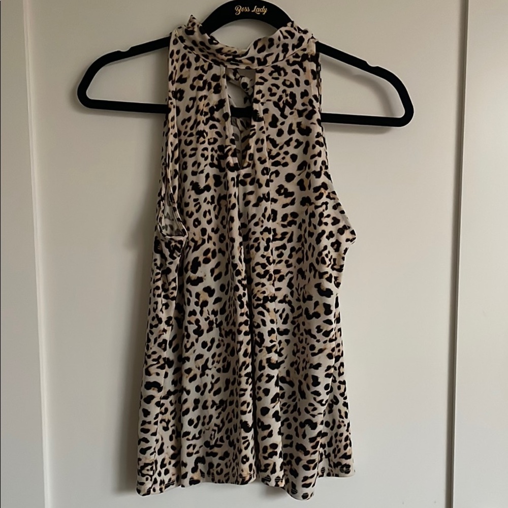 Leopard Print Sleeveless Top